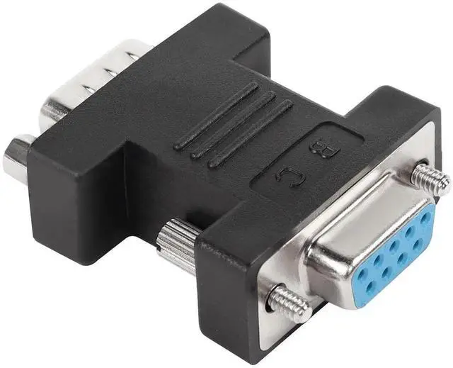 Main image of JAENFONG RS232 DB9 Female to Male Extender Connector Adapter DB 9 Pin Serial Converter, for Serial Communication Interface Devices, Black