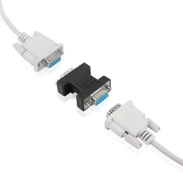 Alt view image 4 of 6 - JAENFONG RS232 DB9 Female to Male Extender Connector Adapter DB 9 Pin Serial Converter, for Serial Communication Interface Devices, Black