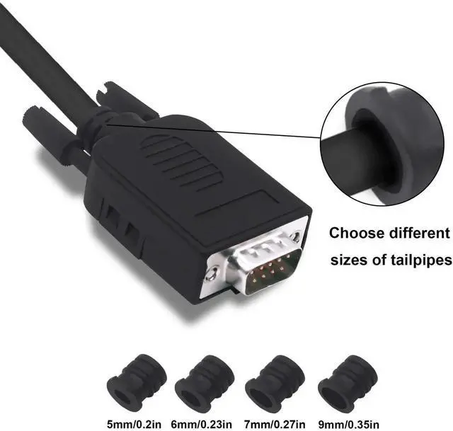 Alt view image 5 of 7 - JAENFONG DB9 Male Solderless Connector Breakout Board RS232 D-SUB 9 Pin Serial Adapter Terminal Block with Case-2 Packs (Male)