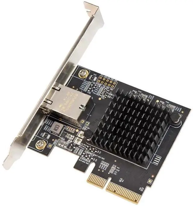Alt view image 3 of 5 - JAENFONG 1 Port 10 Gigabit Ethernet Network Card - PCIe x4 10Gb 10GBASE-T NIC AQTION AQC107-10Gbps Ethernet PCI-Express x4 Adapter SD-PEX24055