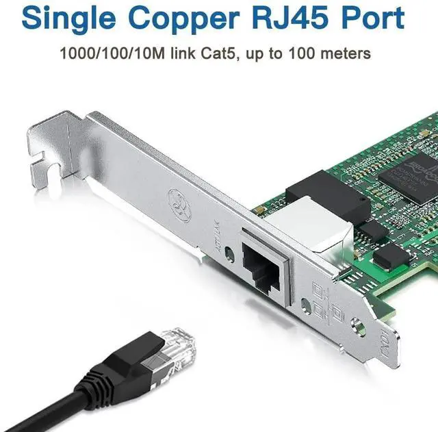 Alt view image 3 of 6 - JAENFONG Gigabit PCIe NIC with D.ell Broadcom BCM5751 Chip, 1Gb Network Card Compare to Broadcom BCM5751-T1, Single RJ45 Port, PCI-E X1, Ethernet Card with Low Profile for Windows/Windows Server/Linux