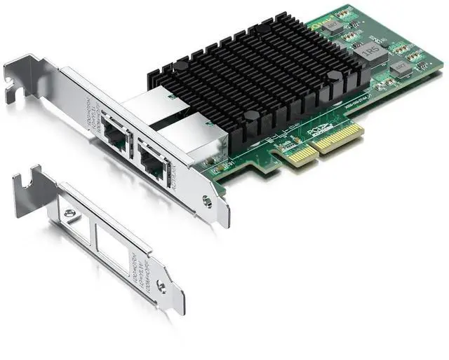 Main image of JAENFONG 10Gb RJ45 PCI-E Network Card NIC, Compare to Intel X550-T2, with Intel X550-AT2 Chip, Dual RJ45 Ports, PCI Express 3.0 X4, Ethernet Converged Network Adapter Support Windows/Linux/VMware Esxi