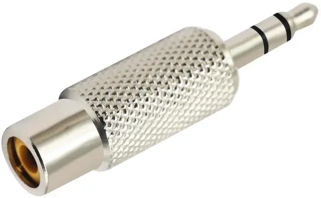 Alt view image 7 of 7 - JAENFONG RCA to 3.5MM Audio Adapter Metal 3.5mm (1/8 Inch) Stereo Plug Male to RCA Female Jack Adaptor Connector(Silver)(2 Packs, 3-Pole)