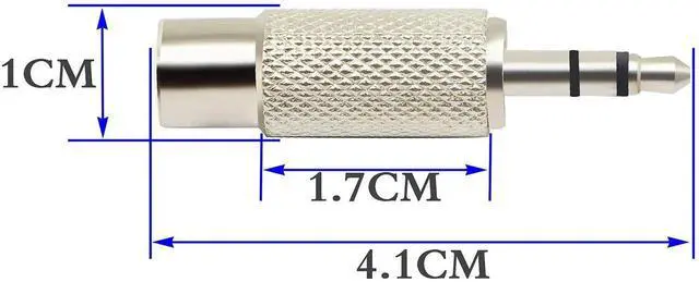 Alt view image 2 of 7 - JAENFONG RCA to 3.5MM Audio Adapter Metal 3.5mm (1/8 Inch) Stereo Plug Male to RCA Female Jack Adaptor Connector(Silver)(2 Packs, 3-Pole)