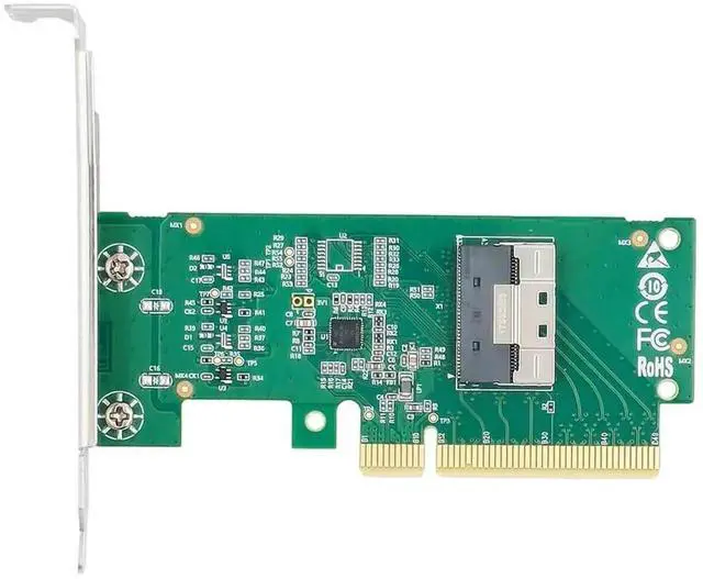Main image of JAENFONG PCIE5.0 Extender Adapter PCI-Express 8X to MCIO 8i Mini Cool Edge IO SFF-TA-1016 Interface Expansion Controller Card for Mainboard SSD Graphics Card