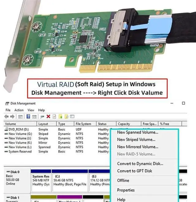 Alt view image 7 of 7 - JAENFONG PCIE5.0 Extender Adapter PCI-Express 8X to MCIO 8i Mini Cool Edge IO SFF-TA-1016 Interface Expansion Controller Card for Mainboard SSD Graphics Card