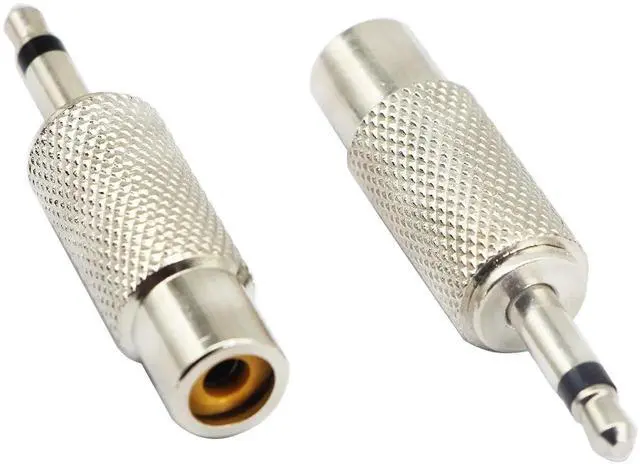 Alt view image 5 of 7 - JAENFONG RCA to 3.5MM Audio TS Adapter 3.5mm 1/8" Mono Plug Male to RCA Female Jack Adaptor Connector (Silver)(5 Packs, 2-Pole)