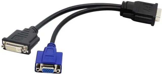 Alt view image 2 of 7 - JAENFONG 10 in/30cm Wyse DVI Splitter Cable - DVI-I to VGA - M/F - Comparable to Wyse Y-Cable