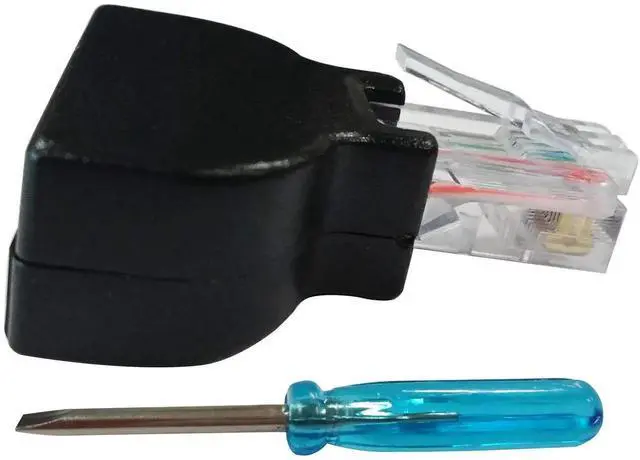 Alt view image 6 of 7 - JAENFONG RJ45 Male Plug to 8P 8C Female Bolt Screw Type terminals Ethernet Gold Plated Net Network Plug Cable AV CCTV UTP Cat5 Cat6 Cat7 Connectors (1 Pack)