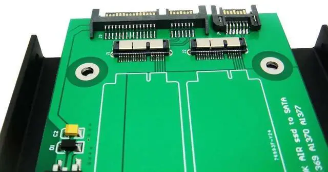 Alt view image 3 of 3 - JAENFONG Dual 18-Pin to SATA Adapter with 3.5" Bracket for SSD from 2010-2011 MacBook AIR A1369 A1370 A1377