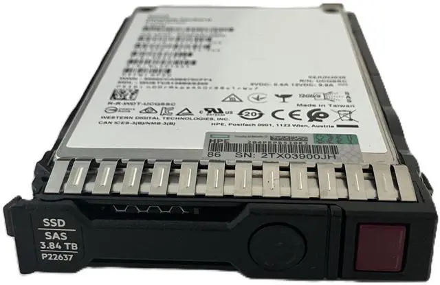 Alt view image 3 of 4 - HPE MO003840JXBFU 3.84TB SAS 12Gb/s 2.5" SSD P21124-003