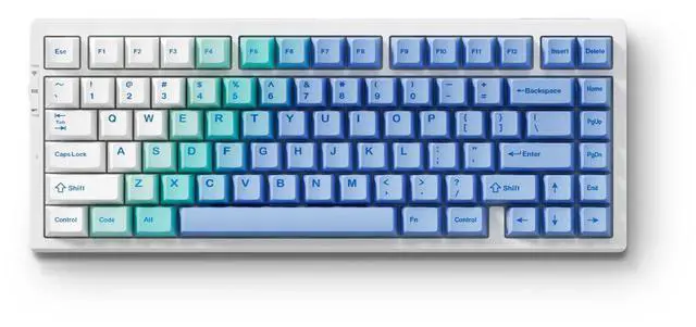 Main image of MCHOSE G75 PRO 75% Wireless Mechanical Keyboard, TKL Keyboards Tri-Mode BT5.0/2.4GHz/USB-C, Hot Swap Custom Creamy Keyboards Linear Switch, Double Shot PBT Keycaps RGB LED Backlit, White&Blue