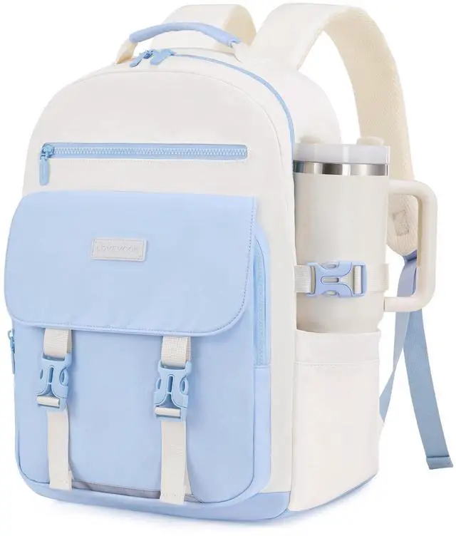 Main image of LOVEVOOK School Backpack for Teen GirlsCasual School Backpack 14-18 Teenage 15.6 Inch Laptop Bookbag, Cute Big Student Laptop Backpack for College Women Middle High School Travel DaypackBlue