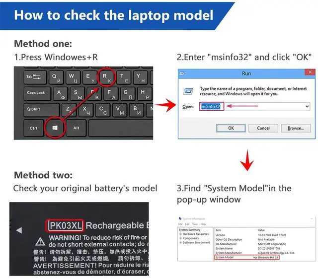 Alt view image 5 of 5 - DJW PK03XL Laptop Battery for HP Spectre X360 13-4102dx 13-4101dx 13-4103dx 13-4003dx 13t-y000 13-4005dx 13-4116dx 13-4105dx 13t-4000 HP Envy X360 Convertible 13-y023cl 13-y034cl