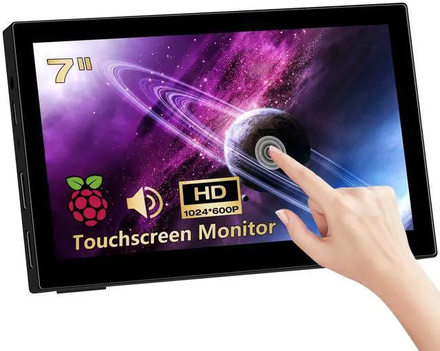 Main image of Akntzcs 7 inch Touchscreen Mini Monitor 1024 X 600 Small Monitor HDMI Portable Monitor IPS LCD Display for Laptop Xbox PS3 Rasp Pi