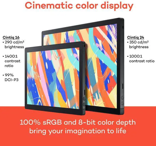 Alt view image 4 of 5 - Wacom Cintiq 16 Drawing Tablet with Screen, 16 inch Display, Pro Pen 3 (Battery-Free), 100% sRGB Pen Display for Artists, Designers, Animation, Game Dev, Works with Mac, PC