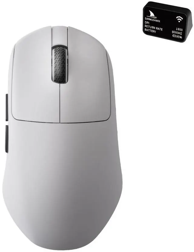 Main image of Darmoshark N7MAX Wireless Gaming Mouse,Tri-Mode 8K/USB-C/Bluetooth,Up to 30000DPI,PAW3950 Optical Sensor Lightweight 49g,5 programmable Button,Computer Mouse for Laptop,PC,Mac(White)