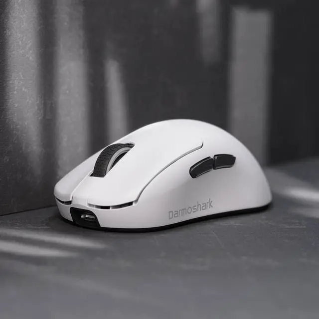 Alt view image 2 of 5 - Darmoshark N7MAX Wireless Gaming Mouse,Tri-Mode 8K/USB-C/Bluetooth,Up to 30000DPI,PAW3950 Optical Sensor Lightweight 49g,5 programmable Button,Computer Mouse for Laptop,PC,Mac(White)