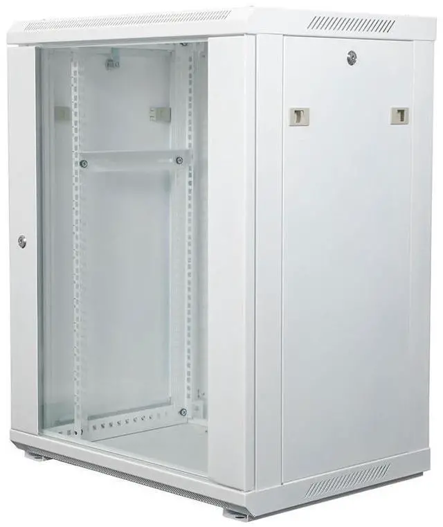 Main image of NavePoint 12U Network Cabinet with Glass Door  12U Wall Mount Server Cabinet White 19 Rack for IT Equipment, AV Devices, Networking Equipment 17 Deep Server Rack Enclosure