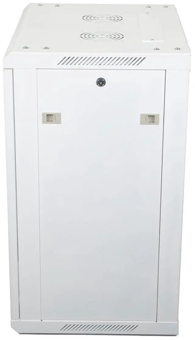 Alt view image 5 of 5 - NavePoint 12U Network Cabinet with Glass Door  12U Wall Mount Server Cabinet White 19 Rack for IT Equipment, AV Devices, Networking Equipment 17 Deep Server Rack Enclosure