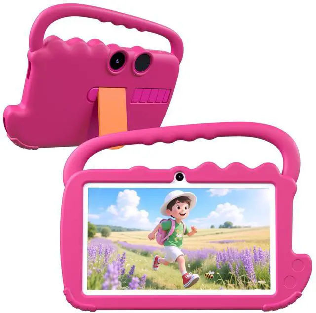 Main image of YQSAVIOR Kids Tablet 7IN Tablet for Kids Android Toddler 2GB RAM WiFi Pre Installed Parent Control Learning Education Dual Camera IPS Touch Screen Tablets (Rose Red)