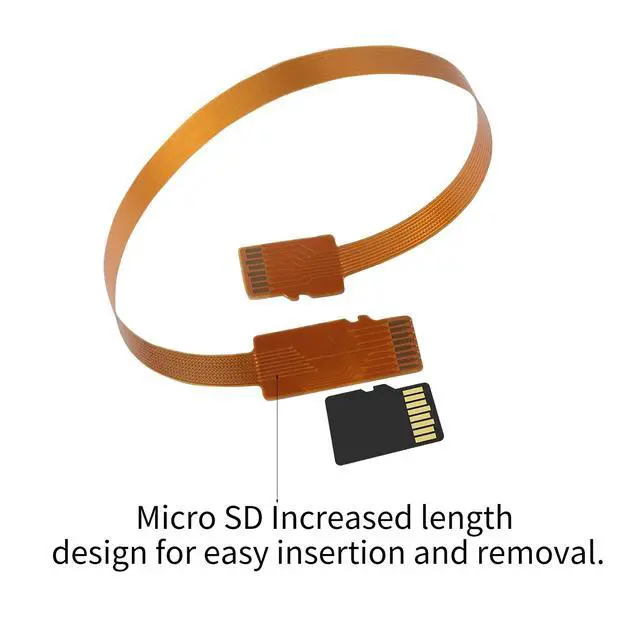 Alt view image 4 of 5 - PinQiongZhe Micro SD Card Male to Micro SD Card Male Extension Cable Adapter Micro SD Card FPC Flexible Dual Male Adapter Cable External Inspection Micro SD Card Holder Extension Cable (7.9in/20cm)