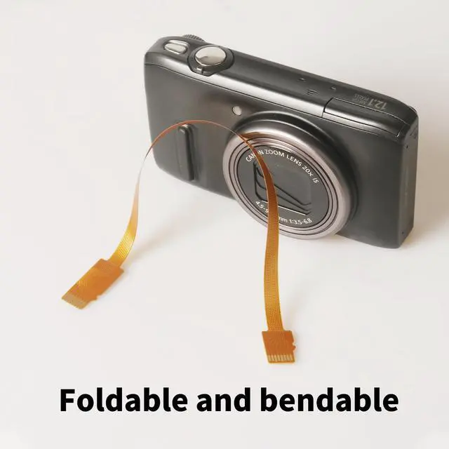 Alt view image 5 of 5 - PinQiongZhe Micro SD Card Male to Micro SD Card Male Extension Cable Adapter Micro SD Card FPC Flexible Dual Male Adapter Cable External Inspection Micro SD Card Holder Extension Cable (7.9in/20cm)