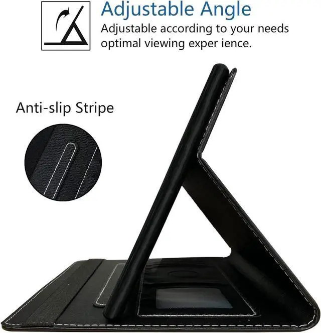 Alt view image 5 of 5 - BXIKEOPIU Case for Amazon Kindle Fire HD 10 Tablet (10.1 inch, 9th/7th Generation, 2019/2017 Release), Slim PU Leather Stand Folio Cover with Auto Wake Sleep, Leopard Print