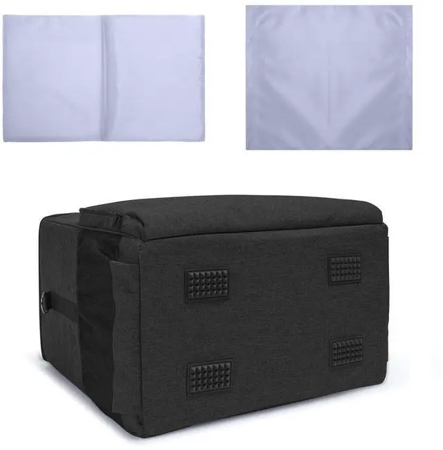 Alt view image 5 of 5 - CURMIO PC Carrying Case for Desktop Tower and Monitor, Desktop Travel Bag with Inner Divider, Bag Only, Black