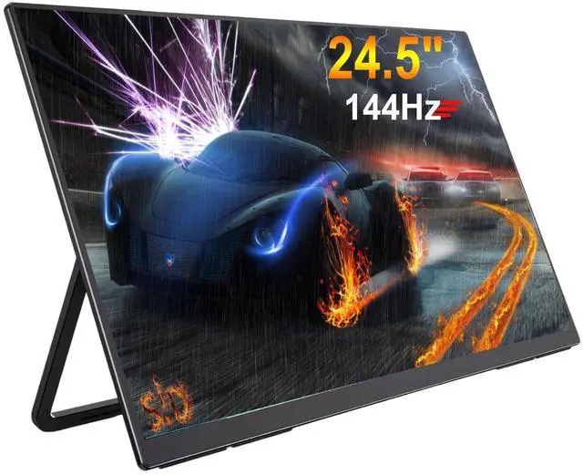 Main image of AHXJKA 24.5" Large Screen Portable Monitor with Stand, 2560x1600 IPS Display, 144Hz Gaming Monitor,Computer Screen Extender with Built-in Speakers -Compatible with Laptop PC Phone PS4/PS5 Switch