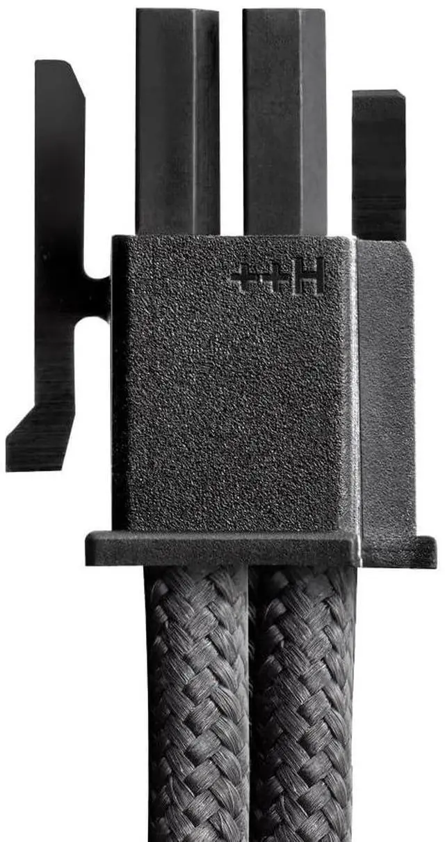 Alt view image 3 of 4 - CableMod Universal Pro ModFlex Sleeved 12V-2x6 12VHPWR 90° StealthSense Direct PCIe Cable (Variant B, Black + White)