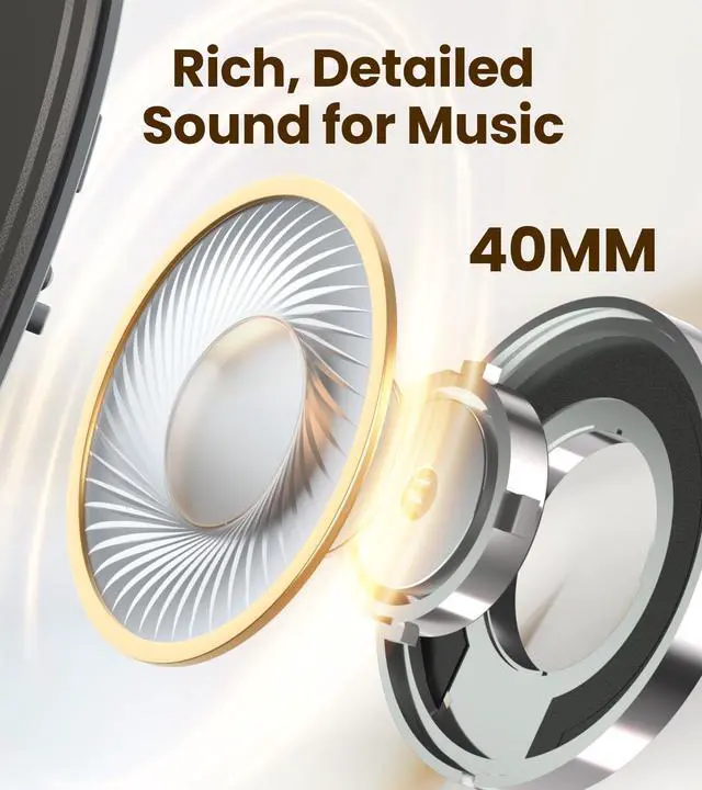 Alt view image 3 of 5 - Edifier K750W Wireless Headset with Noise Cancelling Mic & Mic Mute, Sidetone Feedback, 55H Playtime, Stereo Sound, Lightweight for Learning & Work, Bluetooth 5.4 for PC/Call Center/Laptop - Grey