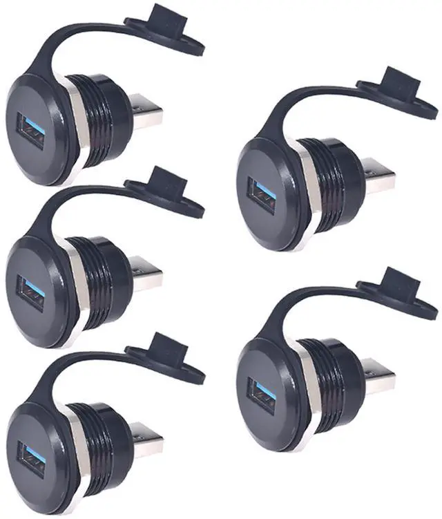Main image of PENGLIN 5PCS USB3.0 Adapter, USB-A Male to Female Converter Extender Connector, USB Panel Mount Connector Compatible with Laptop Computer Hard Drive Printer Camera
