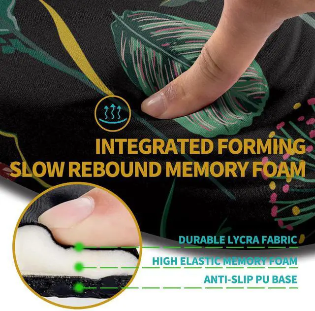Alt view image 2 of 5 - Hokafenle Ergonomic Mouse Pad Wrist Support with Stepped-Wedge Design, Wrist Rest Pain Relief Mousepad Filled with Memory Foam, Carpal Tunnel Mousepad for Wireless Mouse(12x8 inch, Botanical Flowers)