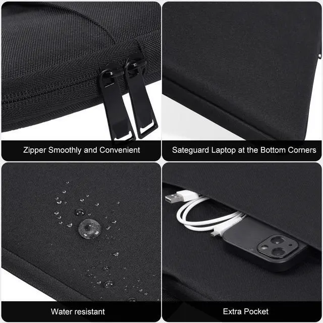 Alt view image 5 of 5 - 24 Inch Portable Monitor Case Carrying Sleeve Compatible with 23.8-24 Inch Portable Large Monitor with Handle Pocket, Protective Travel Shockproof-Padded Accessory Bag