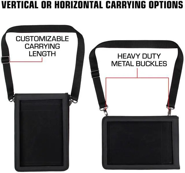 Alt view image 2 of 5 - USA GEAR 10" Tablet Case Sleeve, Designed in The U.S., with Open Front & Shoulder Strap  Compatible with iPad 10.2 9th Gen, Samsung Galaxy Tab A 10.1, Tab S6 Lite, and More 10" Tablets