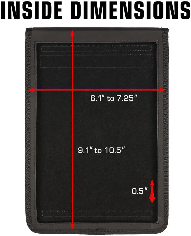 Alt view image 3 of 5 - USA GEAR 10" Tablet Case Sleeve, Designed in The U.S., with Open Front & Shoulder Strap  Compatible with iPad 10.2 9th Gen, Samsung Galaxy Tab A 10.1, Tab S6 Lite, and More 10" Tablets