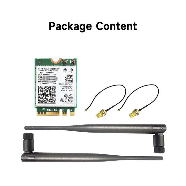 Alt view image 2 of 5 - Waveshare Wireless AX200 NIC, Gigabit Dual-Band Wi-Fi 6, 802.11AX Standard