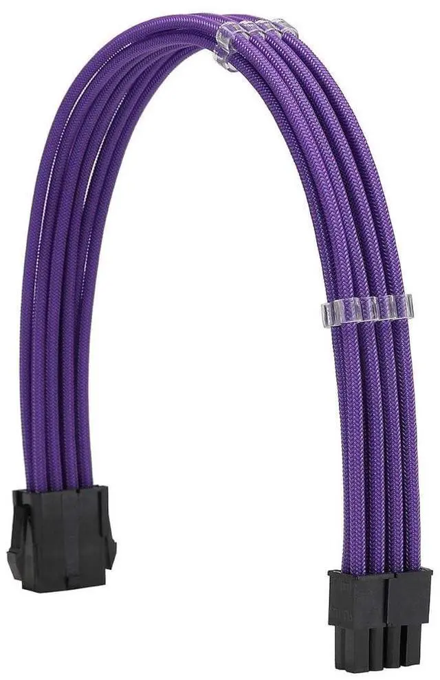 Alt view image 4 of 5 - Formulamod Sleeve Extension Power Supply Cable Kit 18AWG ATX 24P+ EPS 8-P+PCI-E8-P with Combs for PSU to Motherboard/GPU (Purple)