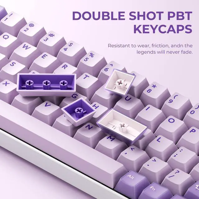 Alt view image 3 of 5 - GMKWTL XVX Double Shot PBT Keycaps Set 216 Keys, Cherry Profile Custom Keyboard Keycaps, Jade Translucent Key caps Compatible with 61/64/68/84/87/100/104/108 ANSI and ISO Layout Mechanical Keyboard