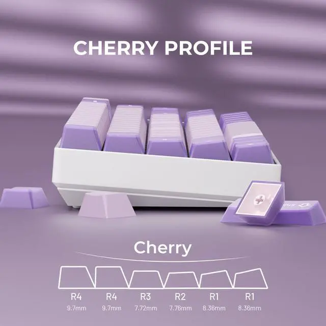 Alt view image 5 of 5 - GMKWTL XVX Double Shot PBT Keycaps Set 216 Keys, Cherry Profile Custom Keyboard Keycaps, Jade Translucent Key caps Compatible with 61/64/68/84/87/100/104/108 ANSI and ISO Layout Mechanical Keyboard