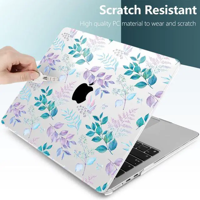 Alt view image 4 of 5 - DONGKE for MacBook Air 13.6 Inch Case 2025 2024-2022 A3240 A3113 A2681 M4 M3 M2 Chip Touch ID, Plastic Hard Shell & Keyboard Cover & Type C Adapter for MacBook Air 13 inch M4, Lilac Leaves