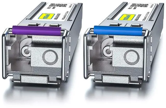 Alt view image 3 of 5 - 10Gtek 2-Pair of 1.25G SFP Bidi Transceiver, 1000Base-BIDI SingleMode Simplex LC Fiber Module for Cisco GLC-BX-D, Ubiquiti UniFi UF-SM-1G-S, Mikrotik and More, SMF 1490nm/1310nm, DDM, up to 20 km