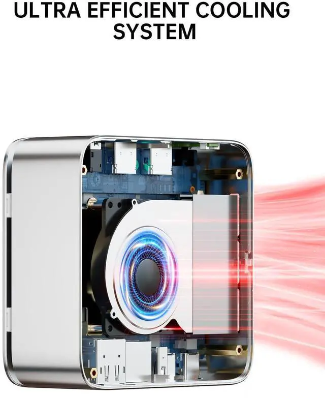 Alt view image 5 of 5 - GMKtec Mini PC Ryzen 5 3500U (Beats N150) 16GB 256GB SSD 2.5GbE NIC LAN Office Home Desktop Computers, Triple 4K Display, WiFi, BT, USB-C, DP Nucbox G10