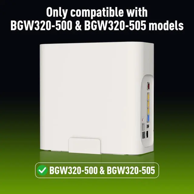 Alt view image 5 of 5 - Wall Mount for AT&T Fiber (Arris) BGW320,Heavy Metal Wall Mount for AT&T BGW-320 Internet Modem Gateway +Original Power Bricks Holder,Easy Install with All Hardware Included(White Holder Only)