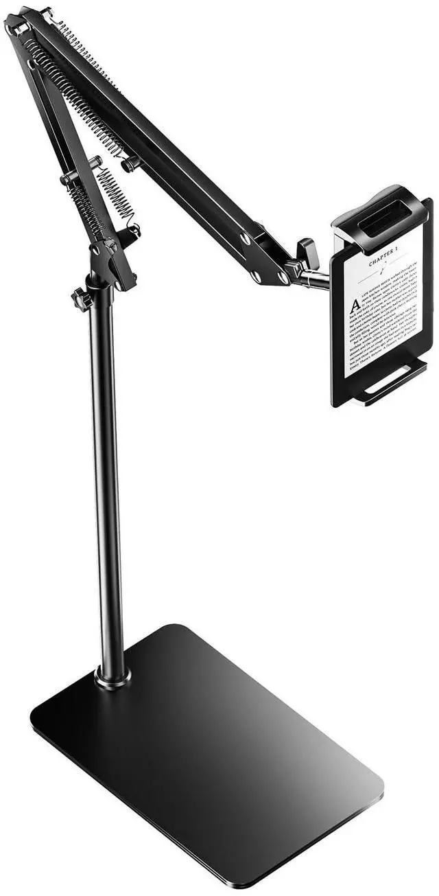 Main image of GEKVIVE Floor Stands for Kindle, Overhead Bed Tablet Stand Angle Height Adjustable Holder, Universal Floor Stand Compatible with Kindle Paperwhite, Oasis, iPad, iPhone and More