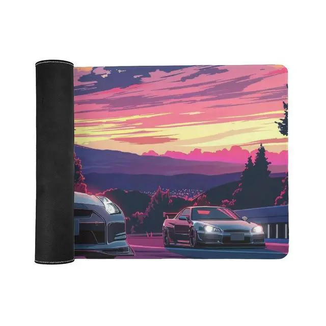 Alt view image 3 of 5 - FeoYoed Large Mouse Pad Anime JDM Car Mount Fuji Desk Mat Computer Accessories Gaming Office Organizers Supplies Decor Essentials Keyboard Pads for Desk Rubber 40x90cm