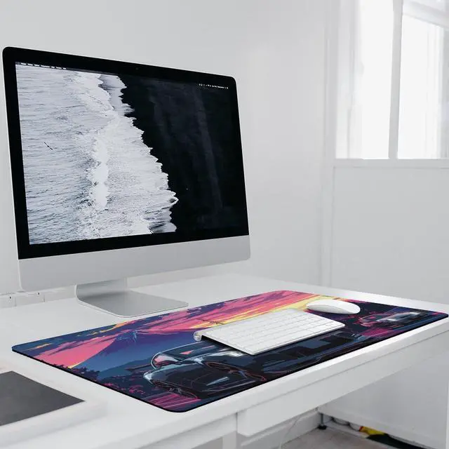 Alt view image 5 of 5 - FeoYoed Large Mouse Pad Anime JDM Car Mount Fuji Desk Mat Computer Accessories Gaming Office Organizers Supplies Decor Essentials Keyboard Pads for Desk Rubber 40x90cm