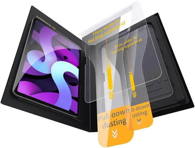 Alt view image 2 of 5 - 2-Pack Glass Screen Protector for iPad 11th A16 11-in. /10th Generation 10.9-in. (2025/2022) Military Shatterproof, 9H+ Hardness, Auto-Alignment Frame, Anti-Fingerprint, HD Clear, Scratch Resistant