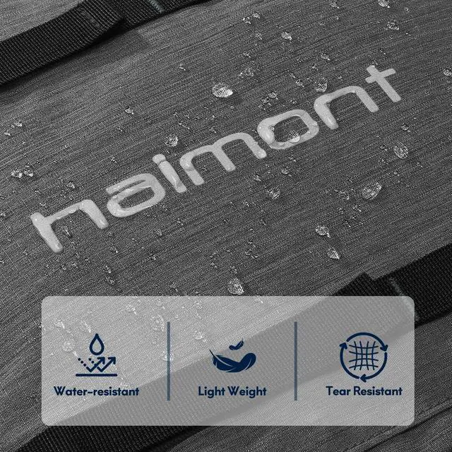 Alt view image 2 of 5 - Haimont Rolltop Backpack for Men Women Water-Resistant Carry on Travel Backpack Casual Daypack with Laptop Compartment for Work Trip Hiking, 20L, Dark Gray